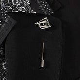 Deco Eye Lapel Pin - Platinum